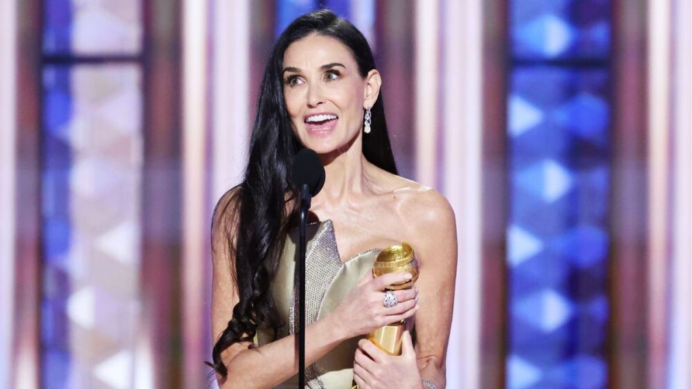 Demi Moore gana al fin su ansiado Globo de Oro