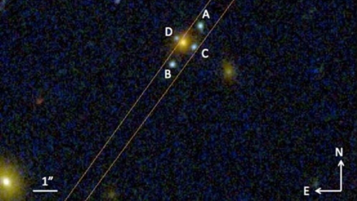 Extraña Cruz de Einstein podría conducir a un halo colosal de materia oscura