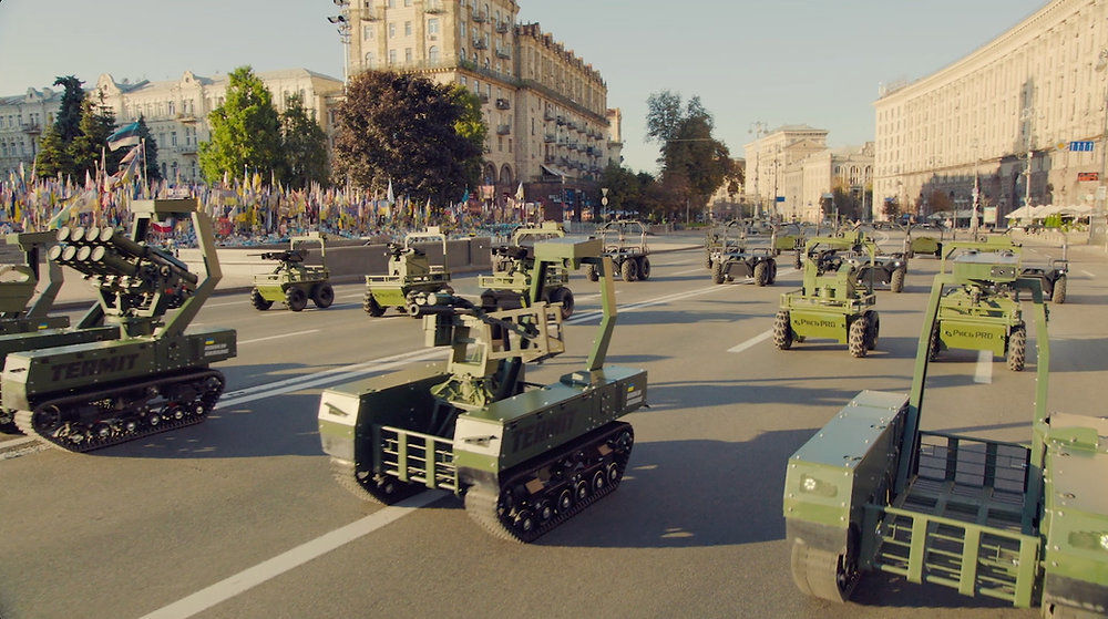 El desfile de robots y drones de Ucrania anticipa el futuro de la guerra